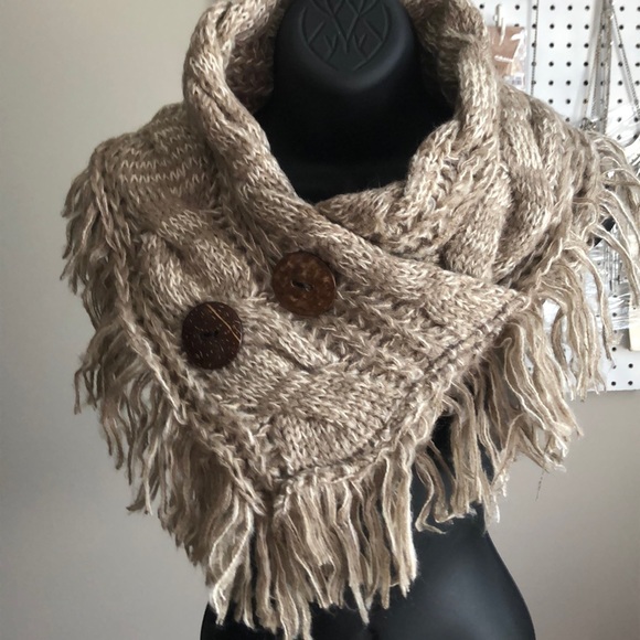 Mocha Fringe Infinity Scarf - Picture 2 of 3